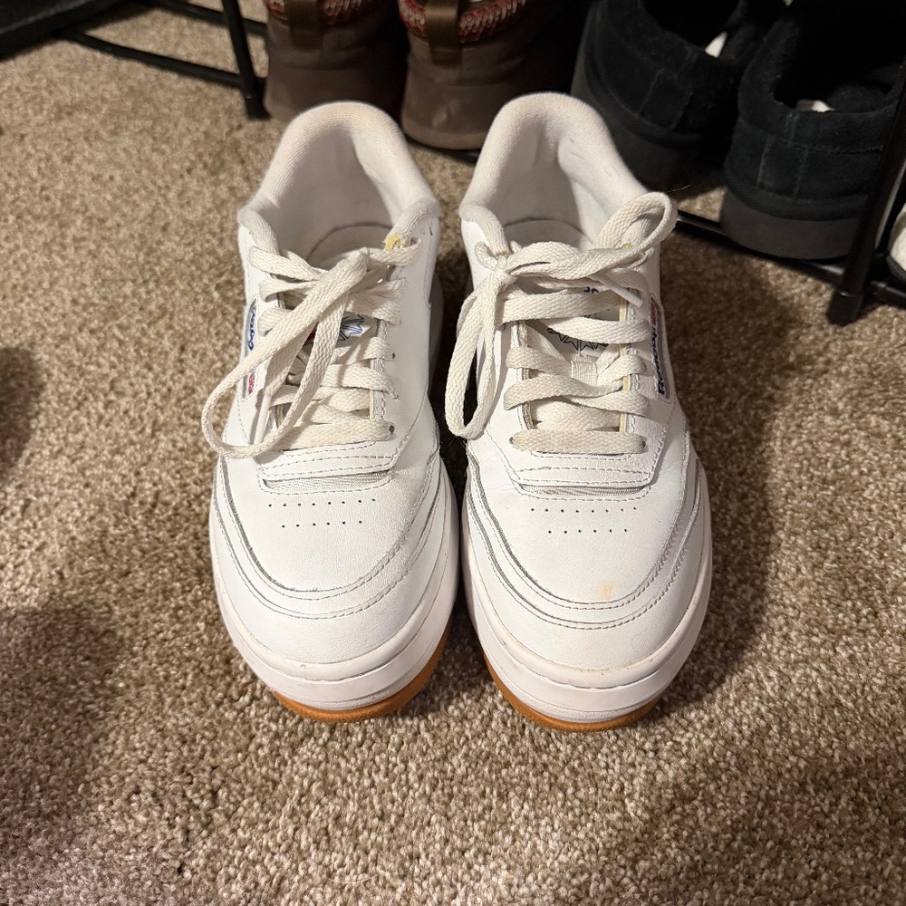 White/Gum Bottom Reebok Club C Extra Shoes